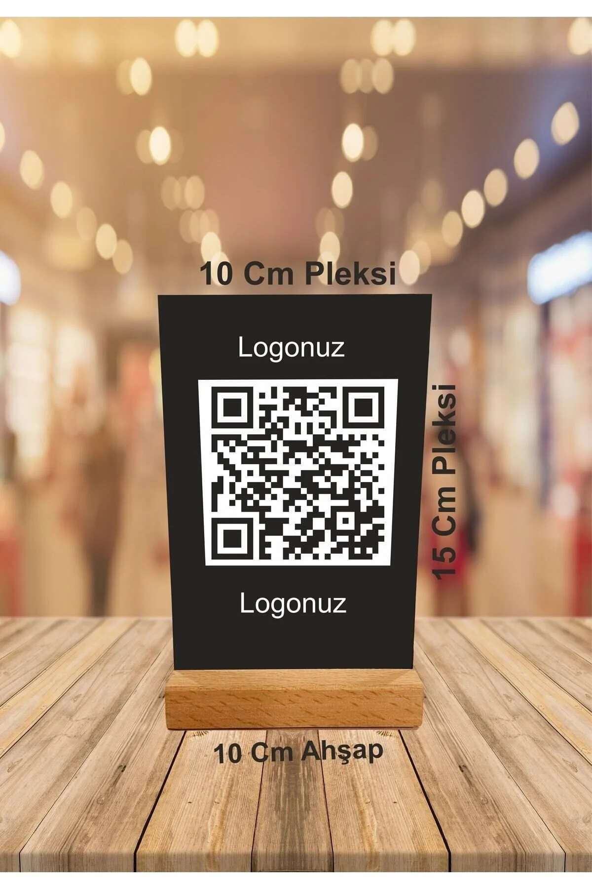 QR Stand - Masa Üstü Akrilik (Tekli)